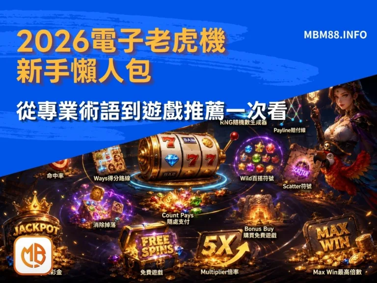 2026電子老虎機新手懶人包｜從專業術語到遊戲推薦一次看